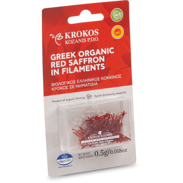 Saffron threads, organic, 1g.
